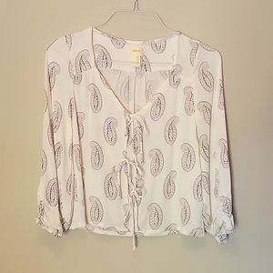 Maeve by Anthropologie paisley print top